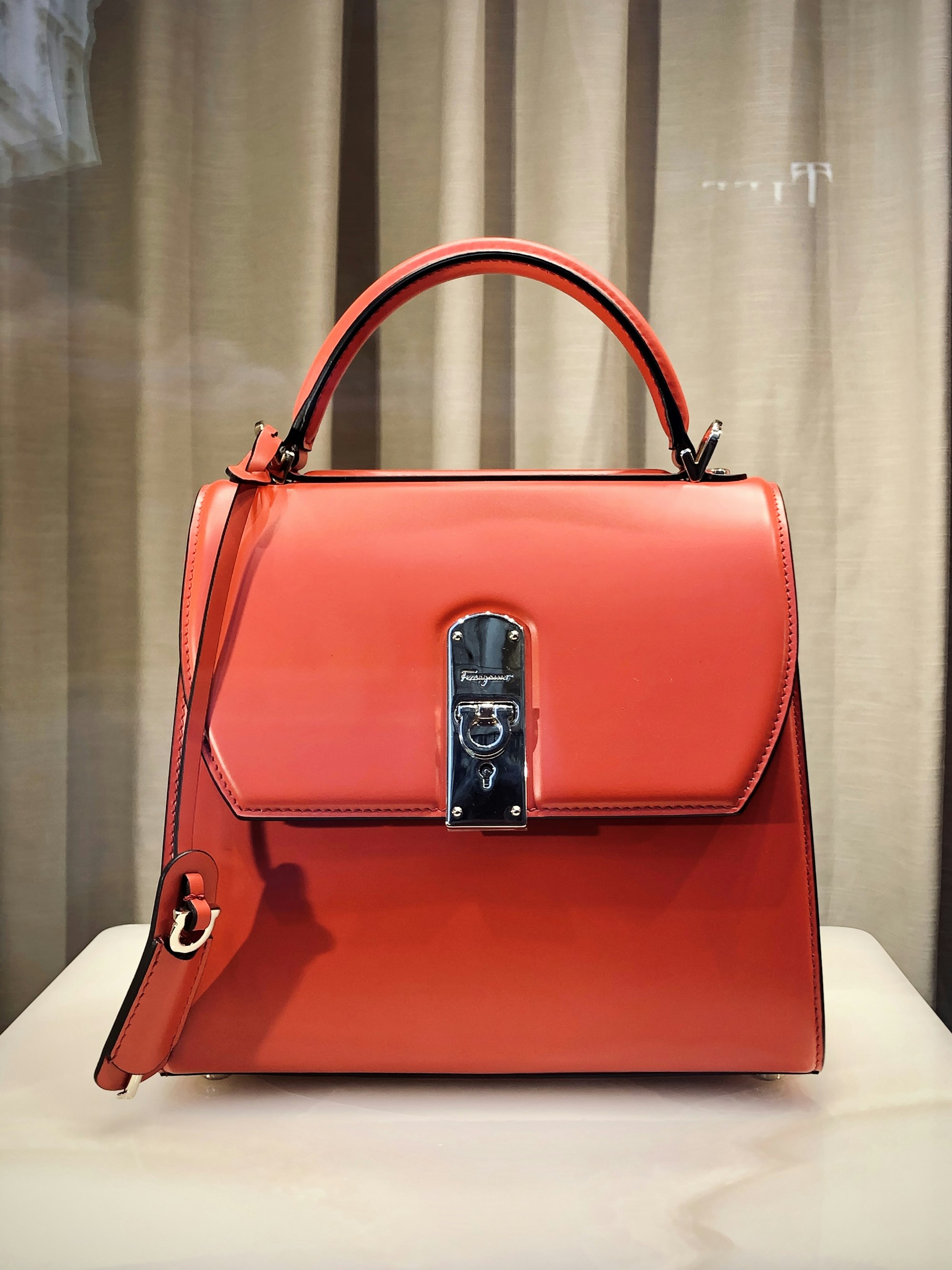 Black flap handbag